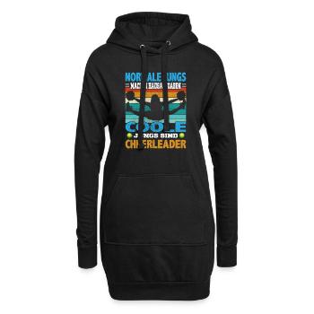 Normale Jungs machen Hausaufgaben coole sind - Hoodie-Kleid - Schwarz - Vorne
