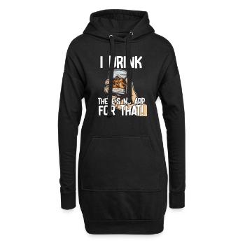 Bourbon Whiskey I Drink Es gibt keine App dafür - Hoodie-Kleid - Schwarz - Vorne