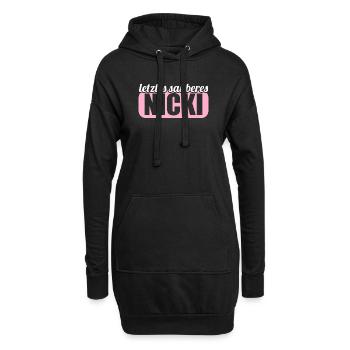DDR Osten Ossi Letztes sauberes Nicki - Hoodie-Kleid - Schwarz - Vorne