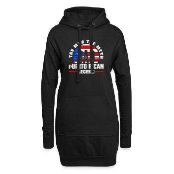 Puerto Rico Puerto Rican Boricua Puerto Rico Flag - Hoodie-Kleid - Schwarz - Vorne