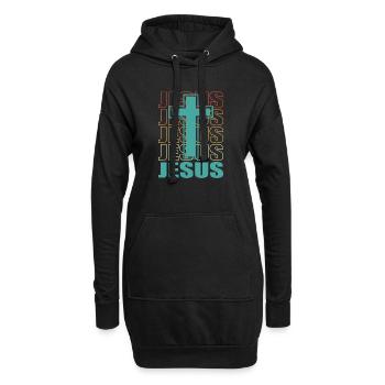 Jesus Christus Geschenkidee Christlich - Hoodie-Kleid - Schwarz - Vorne
