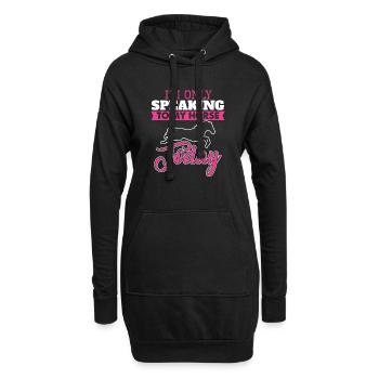I'm Only Speaking To My Horse Today Funny Present - Hoodie-Kleid - Schwarz - Vorne