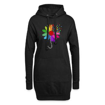 Autismus Kampf Aufklärung Autist Autisten Puzzle - Hoodie-Kleid - Schwarz - Vorne