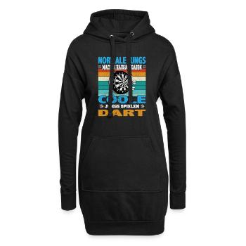 Normale Jungs Hausaufgaben coole Dart Darten - Hoodie-Kleid - Schwarz - Vorne