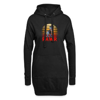 Dinosaure Rawr Thanksgiving Turquie Saurus - Sweat-shirt à capuche long Femme - noir - Devant