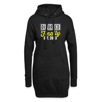 Witziges Scheidungsgeschenk Sarkastische Scheidung - Hoodie-Kleid - Schwarz - Vorne