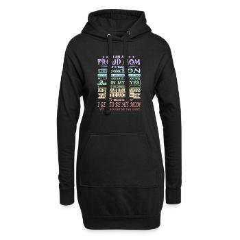 A Proud Mom Of A Freaking Awesome & Cool Son - Hoodie-Kleid - Schwarz - Vorne