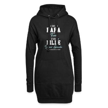 Je suis un papa fier d'une fille super géniale - Sweat-shirt à capuche long Femme - noir - Devant