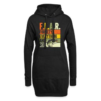 Pêcheur Pêcheur Pêcheur à la mouche Maître Appât Liebhab - Sweat-shirt à capuche long Femme - noir - Devant