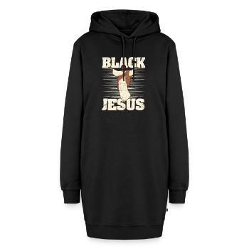 Christ Foi Drôle Joyeux Noël Religieux - Sweat-shirt à capuche long Femme - noir - Devant
