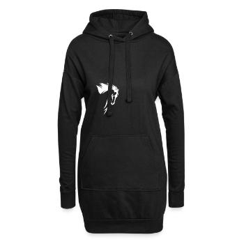 Haflinger Équitation Chevaux Fille Poney Tête de cheval - Sweat-shirt à capuche long Femme - noir - Devant