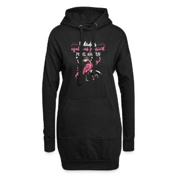 Flamingo Junggesellenabschied Frauen jga Saufen - Hoodie-Kleid - Schwarz - Vorne