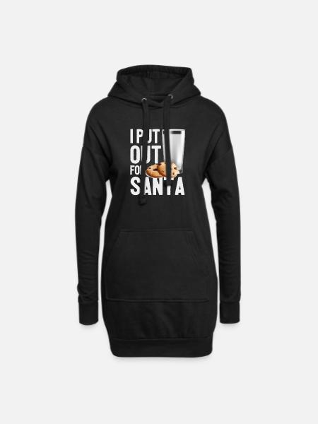 Ich habe für den Weihnachtsmann Weihnachtsplätzche - Hoodie-kjole - sort