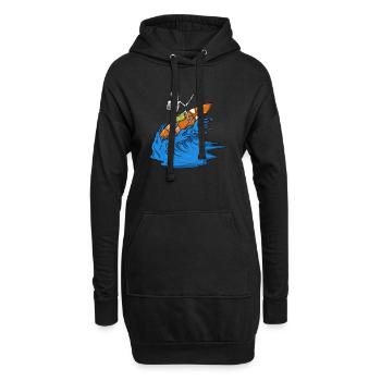 Surfer Surfer Surfer Vagues Surfin Skeleton Surf - Sweat-shirt à capuche long Femme - noir - Devant