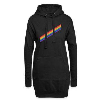 Regenbogen Fahne LGBT Schwul Gay Pride - Hoodie-Kleid - Schwarz - Vorne