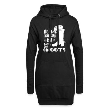 La faute à mes racines Cowboy Western Boots - Sweat-shirt à capuche long Femme - noir - Devant