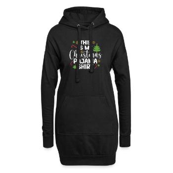 C’est ma chemise de pyjama de Noël drôle - Sweat-shirt à capuche long Femme - noir - Devant