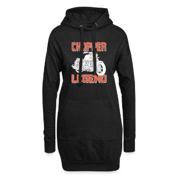 CHOPPER Legend Cool Retro Motorbike Rider Tee - Sweat-shirt à capuche long Femme - noir - Devant