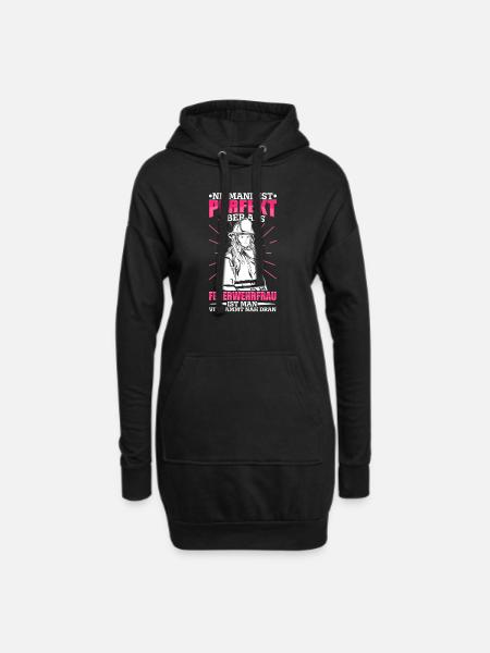 Feuerwehr - Hoodie-Kleid - Schwarz