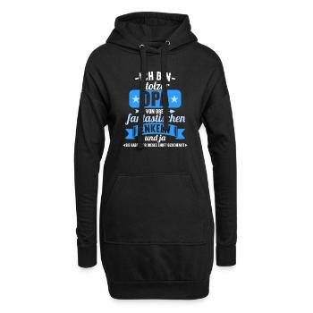 stolzer Opa von drei fantastische Enkeln - Hoodie-Kleid - Schwarz - Vorne