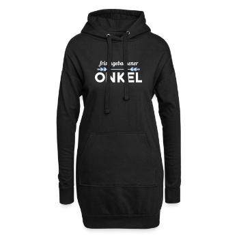 Stolzer frischgebackener Onkel witziges Onkel - Hoodie-Kleid - Schwarz - Vorne