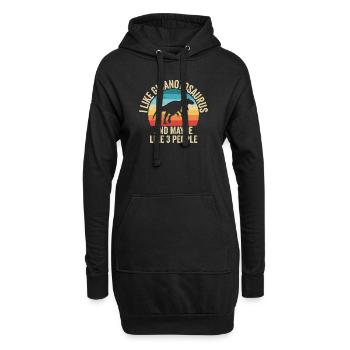 Ich mag The Giganotosaurs Gift Humor Dinosaur - Hoodie-Kleid - Schwarz - Vorne