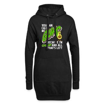 You Can Call Me Guac Because I'm Cheap & All Funny - Hoodie-Kleid - Schwarz - Vorne