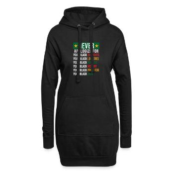 Black History - Hoodie-Kleid - Schwarz - Vorne