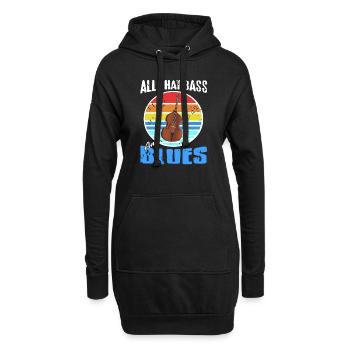 Tout ce qu’amateur de blues rétro blues cool et bass - Sweat-shirt à capuche long Femme - noir - Devant