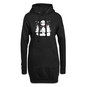 Père Noël Rennes Bigfoot Sasquatch Noël - Sweat-shirt à capuche long Femme - noir - Devant