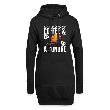 Molinasittich Perroquet Oiseau Perruche du Soleil - Sweat-shirt à capuche long Femme - noir - Devant