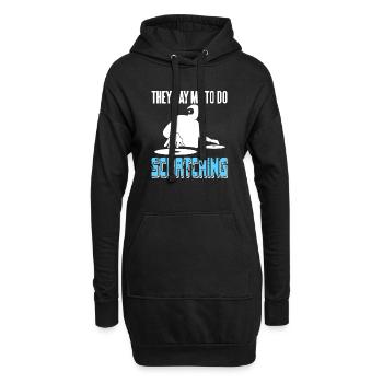 Ils me paient pour faire SCRATCHING Cool Retro Vintage DJ - Sweat-shirt à capuche long Femme - noir - Devant