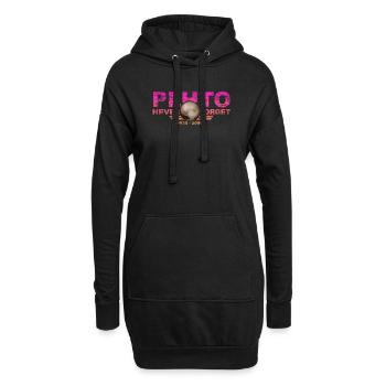Never Forget Pluto Design Retro Style Funny Space - Hoodie-Kleid - Schwarz - Vorne
