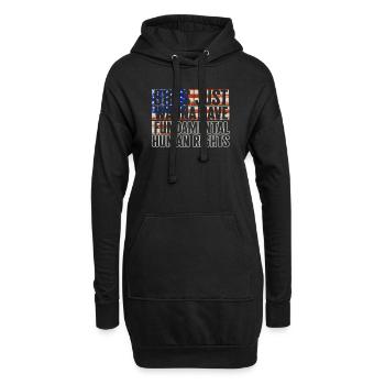 Les filles veulent juste avoir des droits humains fondamentaux - Sweat-shirt à capuche long Femme - noir - Devant