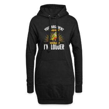 Molinasittich Perroquet Oiseau Perruche du Soleil - Sweat-shirt à capuche long Femme - noir - Devant