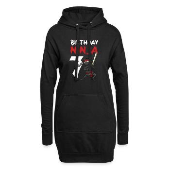 Fête d’anniversaire Ninja japonais de 7 ans Anniversaire - Sweat-shirt à capuche long Femme - noir - Devant