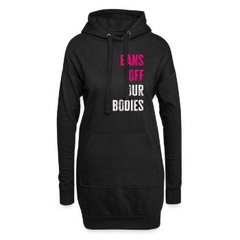 Bannir nos corps protéger la liberté Choisir les femmes - Sweat-shirt à capuche long Femme - noir - Devant