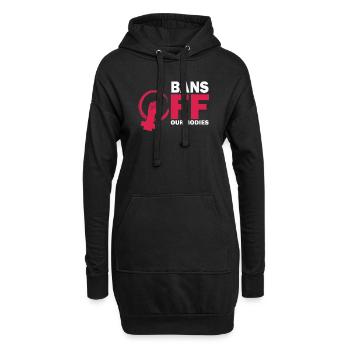 Bannir nos corps protéger la liberté Choisir les femmes - Sweat-shirt à capuche long Femme - noir - Devant