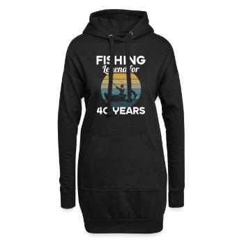 Diese Angel Legende ist 40 Jahre 40 Geburtstag - Hoodie-Kleid - Schwarz - Vorne