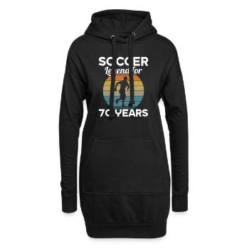 Cette légende du football a 70 ans et 70 ans - Sweat-shirt à capuche long Femme - noir - Devant
