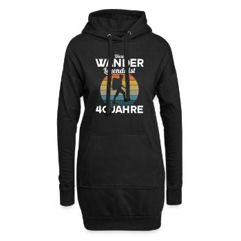 Diese Wander Legende ist 40 Jahre 40 Geburtstag - Hoodie-Kleid - Schwarz - Vorne