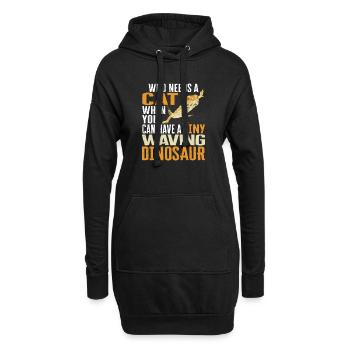 Bartagame Eidechse Reptil Herpetologe - Hoodie-Kleid - Schwarz - Vorne