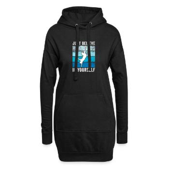 Bungee Jumping - Hoodie-Kleid - Schwarz - Vorne