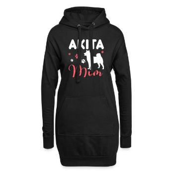 Akita Inu américain - Sweat-shirt à capuche long Femme - noir - Devant