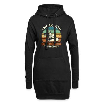Grimpeur Arboriculteur Bûcheron Arboriculteur - Sweat-shirt à capuche long Femme - noir - Devant
