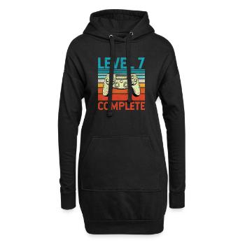 Niveau 7 Terminé - Sweat-shirt à capuche long Femme - noir - Devant