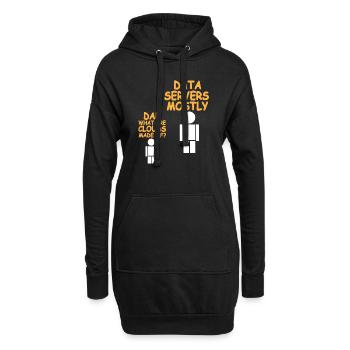 Dad What Are Clouds Made Of? Funny Data Admin - Hoodie-Kleid - Schwarz - Vorne
