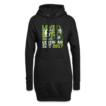 Level 6 freigeschaltet legendär seit 2017 - Hoodie-Kleid - Schwarz - Vorne