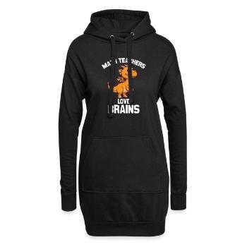 Mathe Lehrer Drachendesign - Hoodie-Kleid - Schwarz - Vorne