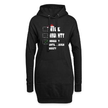 Nice Naughty Innocent Until Proven Guilty - Hoodie-Kleid - Schwarz - Vorne